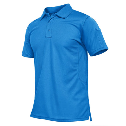 TACVASEN Summer Colorful Fashion Polo Tee Shirts Men's Short Sleeve T-shirt Quick Dry Team Work Green T-Shirt Tee Tops Clothing