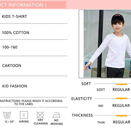 Italian Brainrot Long Sleeve T-shirt for Children Spring and Autumn Cotton Shirt for Boys Girls Cartoon Tops 3-14T