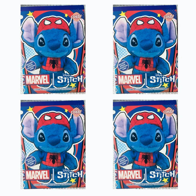 New Product Marvel Stitch Plush Keychain Blind Box Cute Stuffed Doll Collectible Toy Trendy Accessory for Bag Key Gift for Fans