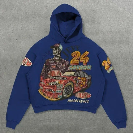 Explosions of New Harajuku Zipper Hooded Sweater Street Men and Women Retro Shirt Sweatshirt Gothic Jacket Hooded Couple Sweater