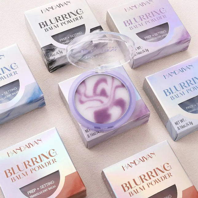 HANDAIYAN Light Mist Water Resistant Oil Control Brightening Complexion Matte Concealer Setting Powder with Powder Puff Makeup