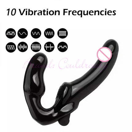 Strap-on Double Heads Dildo Vibrators Sex Toys for Women Couple Exotic Accessories Vagina Prostate Massager Oral for Men