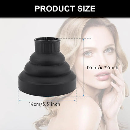 New Salon Tool Black Universal Silicone Hairdryer Diffuser Cover Adjustable Temperature Resistant Dispersing Drying Hair Dryer