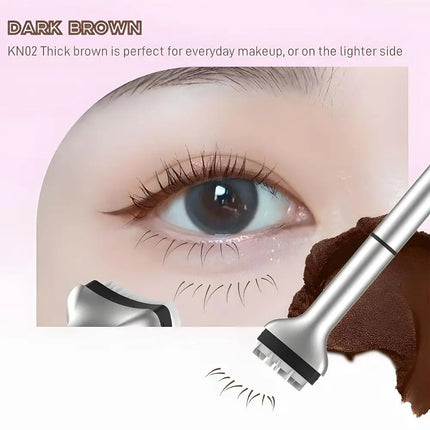 New Upgraded Waterproof Lower Lash Stamp Set Easy to Use Portable Lower Lash Stamp with Ink 0.01mm tip Double Head Eye Liner