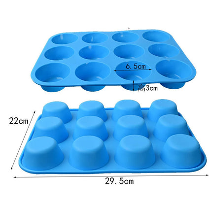 Silicone Muffin Pan Mini Cupcake Maker 6 And 12 Cups Baking Mold For Homemade Qukiches Frittatas Muffins Tray Tin Bakeware Tools