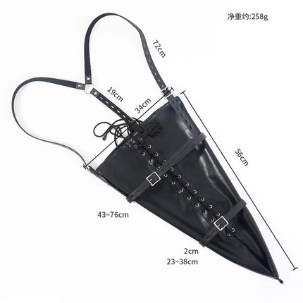 BDSM Strait Jacket / Armbinder,Leather Deluxe Arm Binder Restraint,Behind Back Bondage Gloves,Sex Toys For Couples ,Sex Handcuff