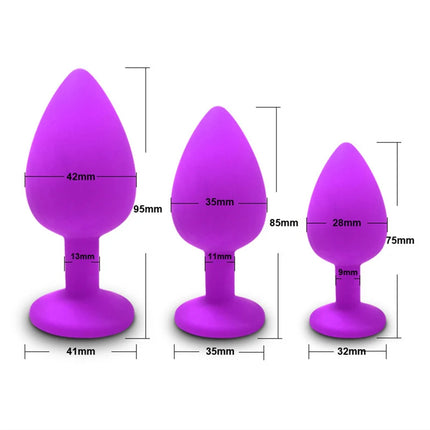S/M/L  Anal Butt Soft Silicone Plug Prostate Massage Stimulator For Couples Adult Erotic Anal plug Sex Toys for Women Men Gay