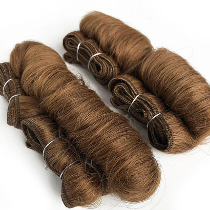 10A Raw Hair Indian Bouncy Curly Bundles 100% Virgin Human Hair Bundles 4 Bundles Deal Short Cut Hair Extensions