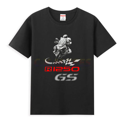 Hot Sale Summer 100% Cotton R1250 GS for BMW Motorrad Fans T Shirt Men Short Sleeves Cool Tee Hip Hop Streetwear T-shirt