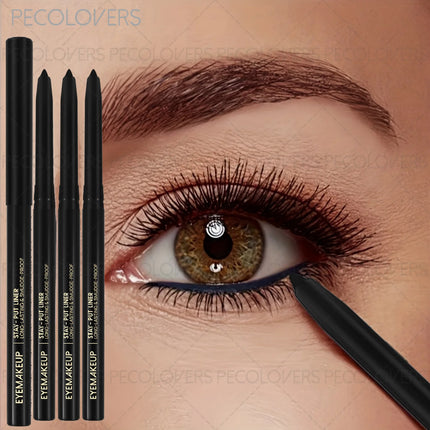 1 Set 5 Pcs Black Gel Matte Smooth Glide Eyeliner, Ultra-Smooth Eyeiner Pen, For All Types, Easy To Slide Blend, Perfect Gifts