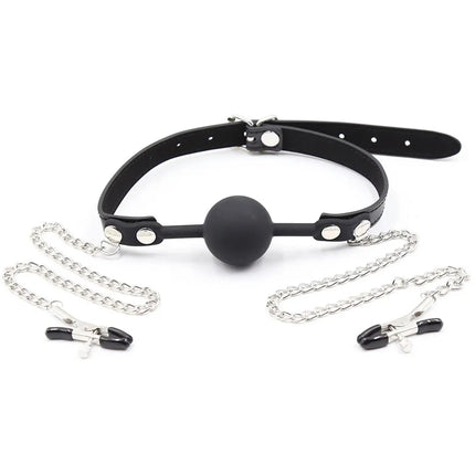 Silicone Gag Ball Erotic Adult Games Sex tools Leather Belt Bondage Restraints Slave Fetish Women Mouth Gag Sex Toys For Couples