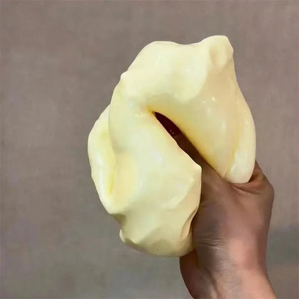 Squeeze Toy Gift Giant Cheese Squishy Toy Extra Large Cheese Squishy Slow Rebound Shapeable Stress Relief Ball