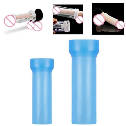 SM Penis Sleeve Extender Enlargement Silicone Glans Protector Cap Replacement Penis Pump Stretcher Clamping Accessories Sex Toys