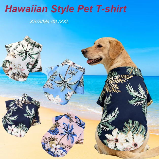 Hawaiian Style Pet Dog Clothes Summer SandBeach Dog Shirts for Small Medium Dogs Puppy Cat Clothing Ropa Perro Pug French Bulldog