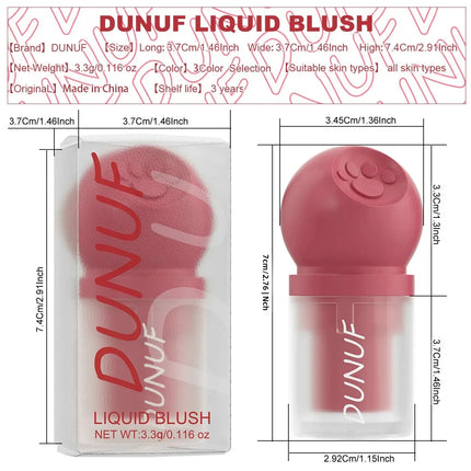 DUNUF Creamy Cat Paw Blush Trio Buildable Pigment Long Lasting Natural Finish Vegan Cruelty Free Makeup Essential