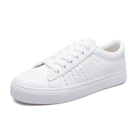 2024 Summer New White Shoes Women's Shoes Summer Low-top Casual Board Shoes Flat Sneakers White Shoes