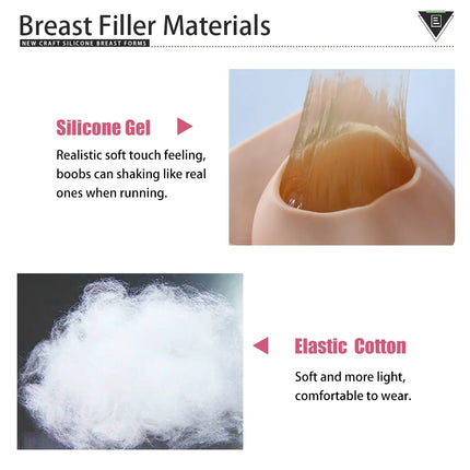 U-Charmmore H Cup Silicone Breast Forms Breastplate Fake Boobs For Crossdresser Drag Queen Cosplayer Transgender