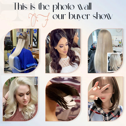 Full Shine Tape in Hair Extensions Remy Human Hair Balayage Highlights Natural Hair For Salon