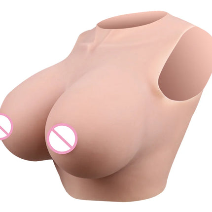 U-Charmmore H Cup Silicone Breast Forms Breastplate Fake Boobs For Crossdresser Drag Queen Cosplayer Transgender