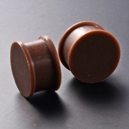 Pair Flesh Silicone Double Flare Plugs Large Gauge Ear plugs Ear Gauges Supersize Ear Expander Piercings  3mm-50mm