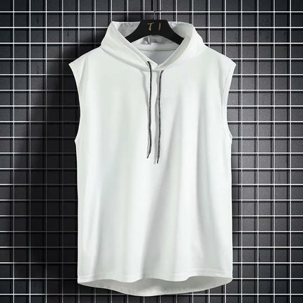2023 New Fashion Zipper Cardigan Sweater Mens Sleeveless Hooded Vest Jacket Plus Size S-4XL Streetwear Vest Hoodies