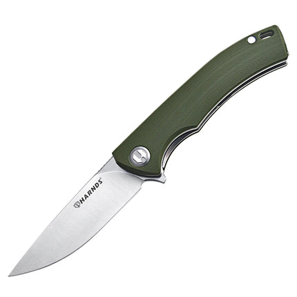 HARNDS Talisman CK9168 Pocket Knife with Ball Bearing Pivot System Folding Knife with 14C28N Steel G10 Handle Pocket clip