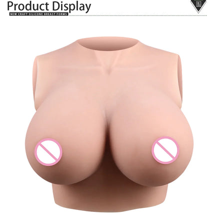 U-Charmmore H Cup Silicone Breast Forms Breastplate Fake Boobs For Crossdresser Drag Queen Cosplayer Transgender