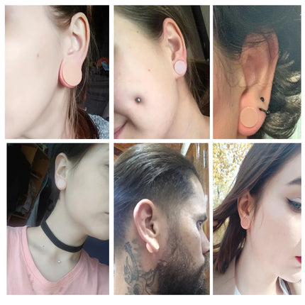 Pair Flesh Silicone Double Flare Plugs Large Gauge Ear plugs Ear Gauges Supersize Ear Expander Piercings  3mm-50mm