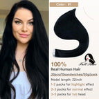 1 Jet Black / China Mainland / 20 pcs|14inches 35cm 50g