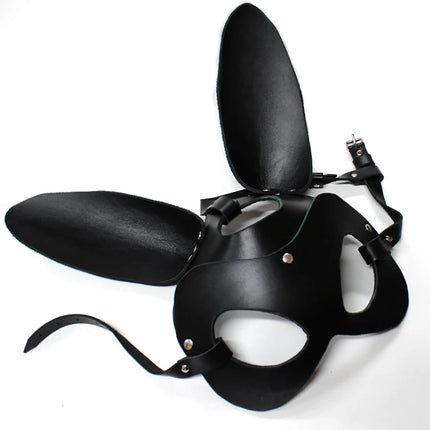 Woman Erotic Sexy Leather Mask Bunny Girl Half Face Fox BDSM Bondage Party Cosplay Mask Punk Sexy Costume Slave Ball Fancy Masks