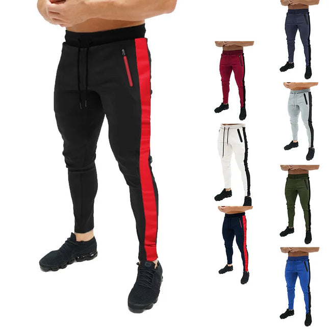 2022 new Sweatpants Streetwear Trousers Men's Pants Stripes Drawstring Zipper Pockets Cargo Pants Men's Overalls Running pants