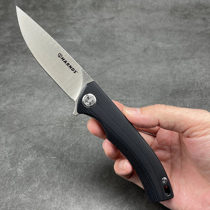 HARNDS Talisman CK9168 Pocket Knife with Ball Bearing Pivot System Folding Knife with 14C28N Steel G10 Handle Pocket clip