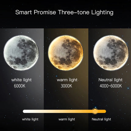 24-80cm Nordic LED Moon Wall Lamp for Living room Bedroom Restaurant Corridor Decoration Wall Light Remote Dimming Fixture