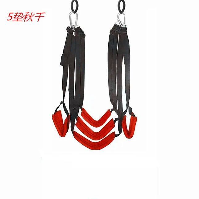 Sex Product Love Sex Swing 5-pad Soft Material Hanging Door Swing Portable Thigh Restraint Sling Swing Sex Toys For Couple