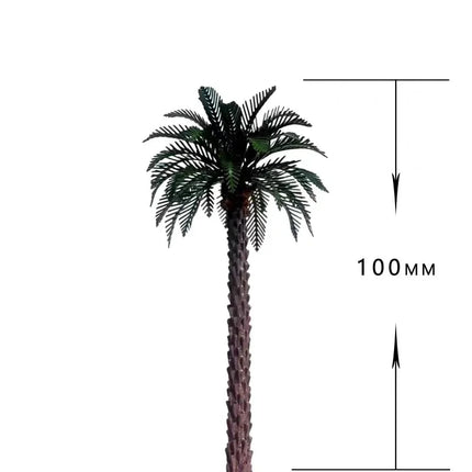 3pcs Brass Etched Model Palm trees 3.94" (100mm) landscape model train railway/railroad layout scenery DIY miniature manualidad