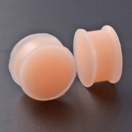 Pair Flesh Silicone Double Flare Plugs Large Gauge Ear plugs Ear Gauges Supersize Ear Expander Piercings  3mm-50mm