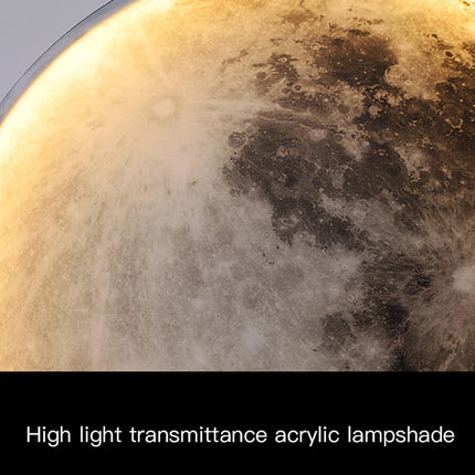 24-80cm Nordic LED Moon Wall Lamp for Living room Bedroom Restaurant Corridor Decoration Wall Light Remote Dimming Fixture
