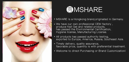 MSHARE 100ml Shiny Top Coat No Wipe Top Nail Gel for Gel Polish Semi-permanent Varnish No Sticker Hard Top Gel