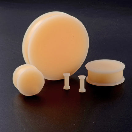 Pair Flesh Silicone Double Flare Plugs Large Gauge Ear plugs Ear Gauges Supersize Ear Expander Piercings  3mm-50mm