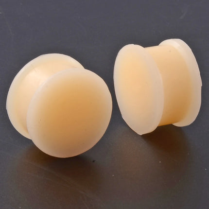 Pair Flesh Silicone Double Flare Plugs Large Gauge Ear plugs Ear Gauges Supersize Ear Expander Piercings  3mm-50mm