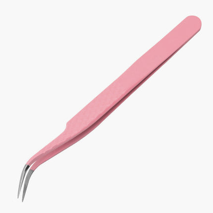 1pc/2/4/6pcs Tweezers for Eyelash Extension Pink Stainless Steel High Precision Lash Tweezers for Volume Fans Makeup Tools
