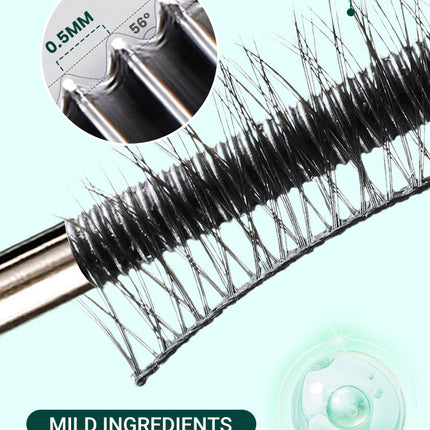 Waterproof Metallic Tube Mascara Black Silk Fiber Long Curling Non-Clumping Eyelash Extensions Spiral Makeup for Eyes