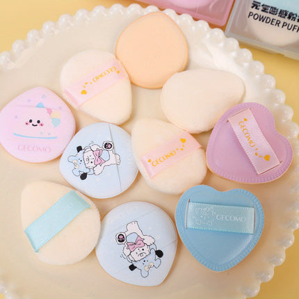 Soft Velvet Makeup Puff with Box Mini Finger Shape Foundation Highlighter Powder Puff Set Cute Blush Concealer Cosmetic Sponge