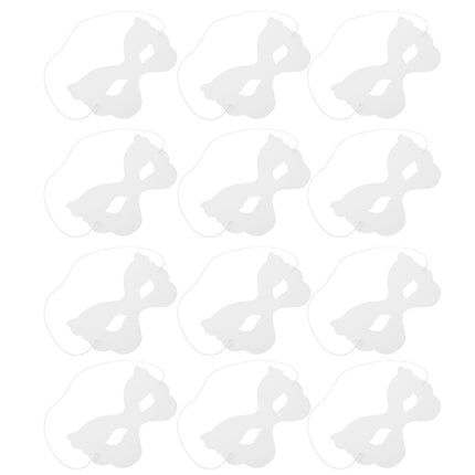 40pcs Blank Masks Diy Paintable White Paper Masks For Kids - Decorate Half Face Masquerade For Activities Halloween Costumes