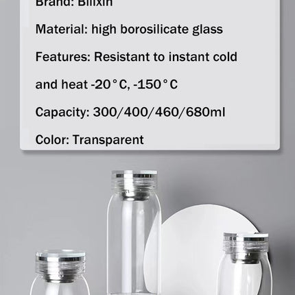 Borosilicate Anti-crack Glass Tea Cup Large Capacity Transparent Thickened Glass Tea Water Bottle High Borosilicate Glass Cup