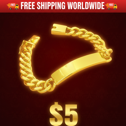 18k gold plated bracelet / bracelet plaqué or 18k