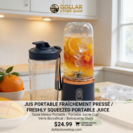 !!!VIRAL!!! Portable Rechargeable Blender USB Juicer 6-Blade 304 Stainless Steel / Mélangeur Portable Rechargeable USB Mixeur 6 Lames Acier Inoxydable 304