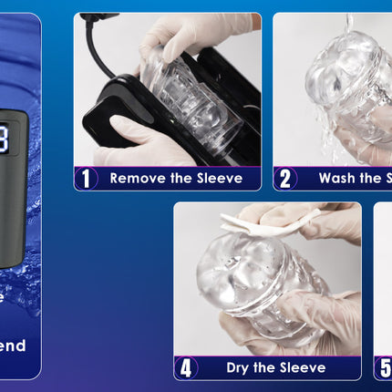 Easylove King Automatic Quickshot Male Masturbator Cup Electric Penis Stroking Telescopic Cock Stroker Auto Pocket Pussy Sleeve