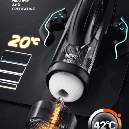 LETEN Automatic Male Masturbator with Sucking Thrusting Modes Heating Stroker Blowiob Machine LCD Display Adult Sex Toy for Men